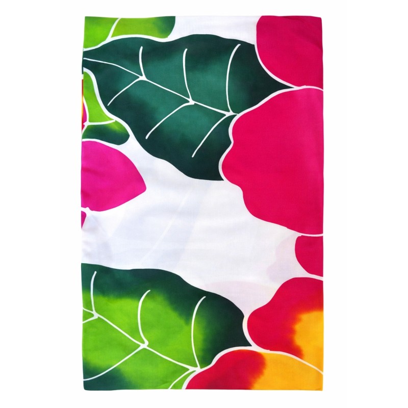 Paréo blanc hibiscus