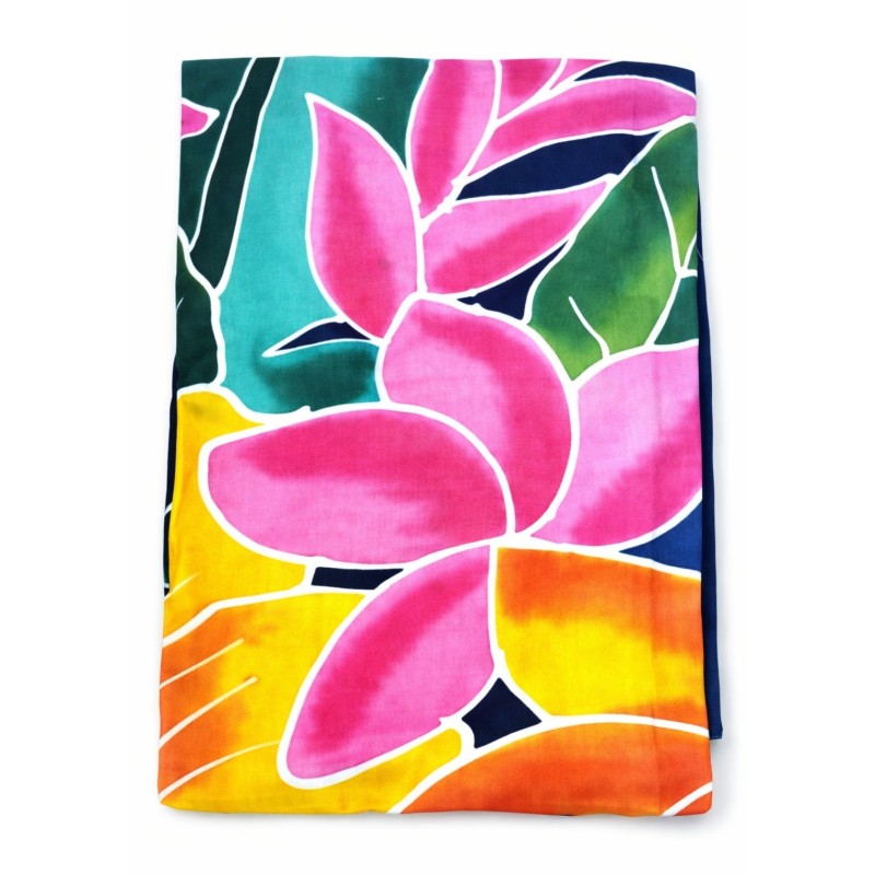 Paréo bleu foncé hibiscus