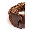 Bracelet avec fermoir bois XL marron cuivre