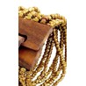 Bracelet avec fermoir bois XL doré