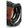 Bracelet avec fermoir bois XL noir