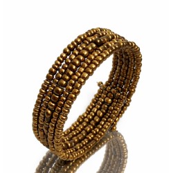 Bracelet femme fin en perles doré
