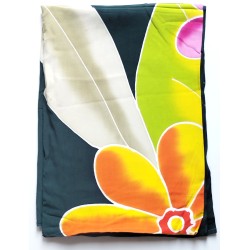 Paréo vert kaki fleur jaune