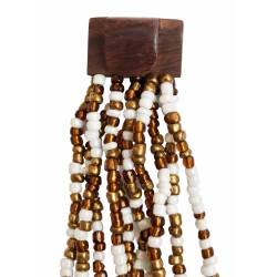 Bracelet femme fermoir en bois doré blanc