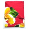 Paréo rouge fleur de tiaré jaune