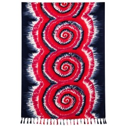 Paréo tie and dye rouge...