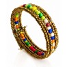 Bracelet femme fin en perle doré multicolore 2