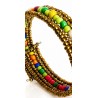 Bracelet femme fin en perle doré multicolore 3