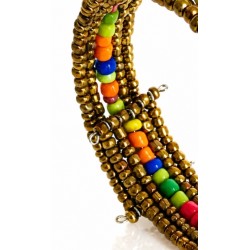 Bracelet femme fin en perle doré multicolore 4