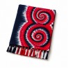 Paréo tie and dye rouge bleu – Paréo femme plage original et fluide 1