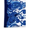 Paréo bleu blanc arabesques – Paréo élégant femme été 1