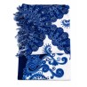 Paréo bleu blanc arabesques – Paréo élégant femme été 2