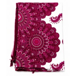 Paréo violet rose mandala – Paréo femme élégant et tendance