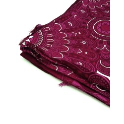 Paréo violet rose mandala – Paréo femme élégant et tendance 2