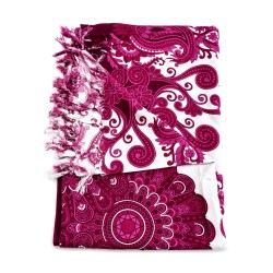 Paréo violet rose mandala – Paréo femme élégant et tendance 3