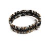 Bracelet femme fin en perles noir multicolore 1