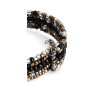 Bracelet femme fin en perles noir multicolore 2