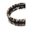 Bracelet femme fin en perles noir multicolore 3