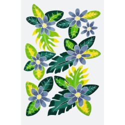 Paréo blanc fleurs de tiaré 1