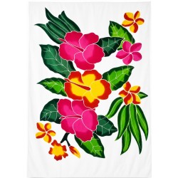 Paréo blanc hibiscus 1