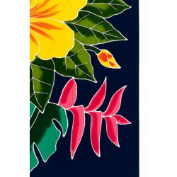 Paréo bleu foncé hibiscus 2