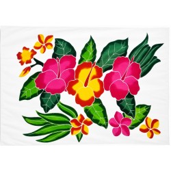 Paréo blanc hibiscus 3