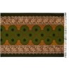 Paréo vert ethnique bohème – Paréo femme plage fluide et élégant 1