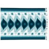 Paréo bleu motifs graphiques – Paréo femme plage fluide et élégant 1