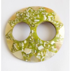Boucle attache paréo nacre vert clair