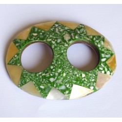 Boucle attache paréo nacre vert