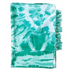 Paréo femme vert d'eau tie and dye 1 – Esprit vacances