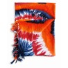 Paréo femme orange tie and dye à motif spirale 1
