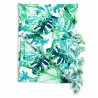 Paréo femme tropical vert à feuillage exotique 1