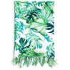 Paréo femme tropical vert à feuillage exotique