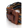 Bracelet avec fermoir bois XL noir doré