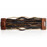 Bracelet avec fermoir bois XL noir doré