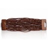 Bracelet avec fermoir bois XL marron cuivre