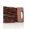 Bracelet avec fermoir bois XL marron cuivre
