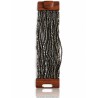 Bracelet avec fermoir bois argenté multi perles