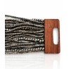 Bracelet avec fermoir bois argenté multi perles