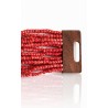 Bracelet avec fermoir bois XL rouge corail