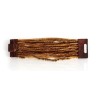 Bracelet avec fermoir bois XL doré multiperles