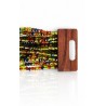 Bracelet avec fermoir bois XL multicolore vert bleu