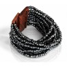 Bracelet avec fermoir bois XL argenté vue 2