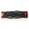 Bracelet avec fermoir bois XL argenté vu3