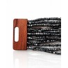 Bracelet avec fermoir bois XL argenté vue4