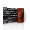 Bracelet avec fermoir bois XL argenté vue 5