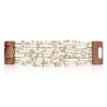Bracelet avec fermoir bois XL blanc transparent