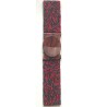 Ceinture femme perle rouge gris foncé