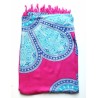 Paréo rose mandala bleu
